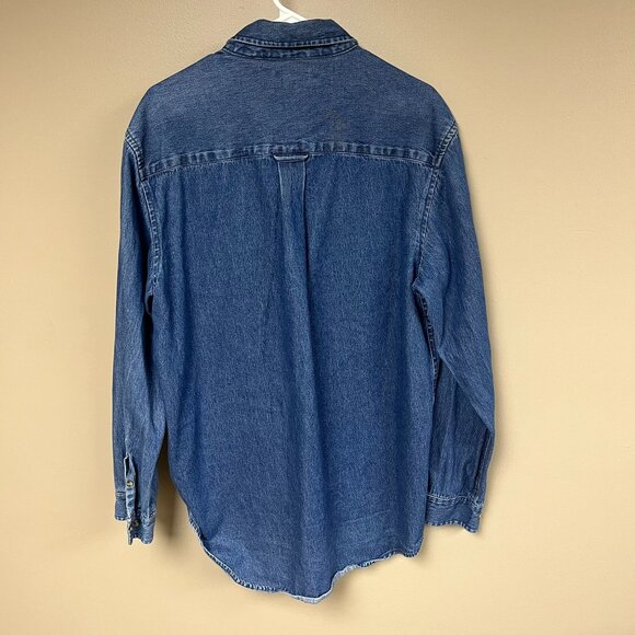 Consensus Sportswear Blue Denim Jacket size Large Tall - Picture 2 of 6